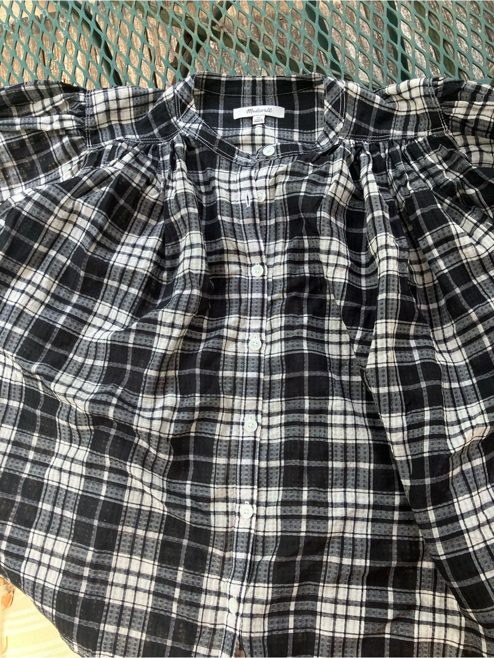 Madewell plaid top